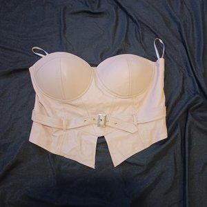 Say What Plus size Strapless Pink Bustier